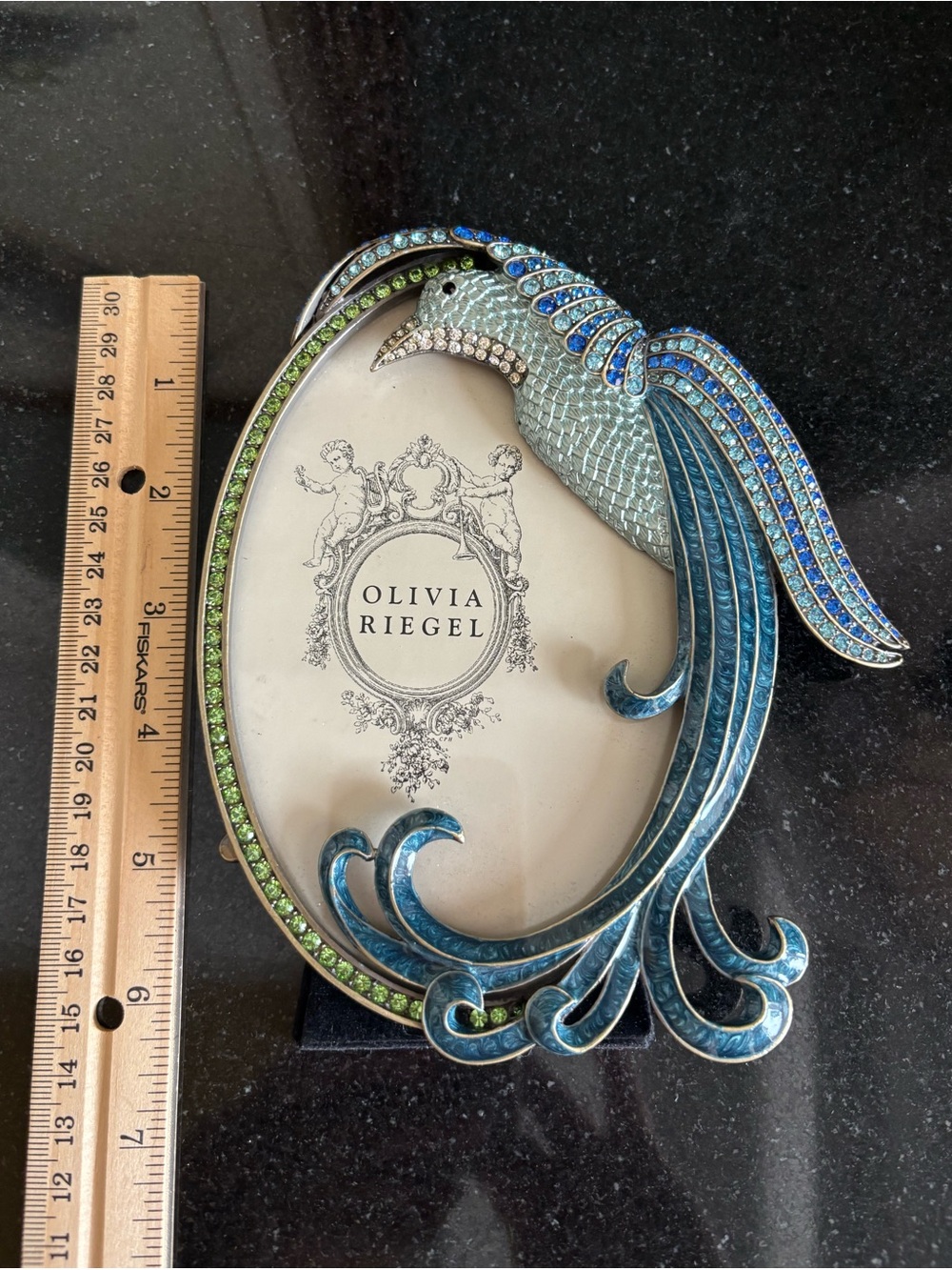 Olivia Riegel Crystal Blue Bird Frame, 4” x 6” - Picture 4 of 4